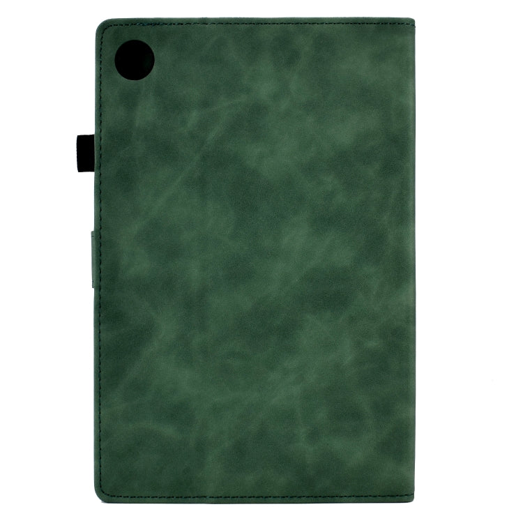 For Lenovo Tab M10 Plus Peony Butterfly Embossed Leather Smart Tablet Case(Green) - Lenovo by PMC TechLife | Online Shopping South Africa | PMC TechLife | Buy Now Pay Later Mobicred