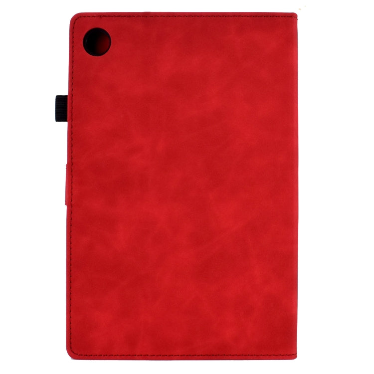 For Lenovo Tab M10 Plus 3rd Gen Peony Butterfly Embossed Leather Smart Tablet Case(Red) - Lenovo by PMC TechLife | Online Shopping South Africa | PMC TechLife | Buy Now Pay Later Mobicred