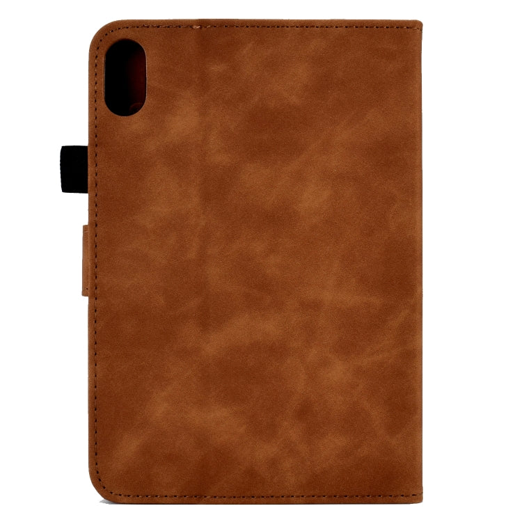 For Lenovo Tab P11 Peony Butterfly Embossed Leather Smart Tablet Case(Brown) - Lenovo by PMC TechLife | Online Shopping South Africa | PMC TechLife | Buy Now Pay Later Mobicred