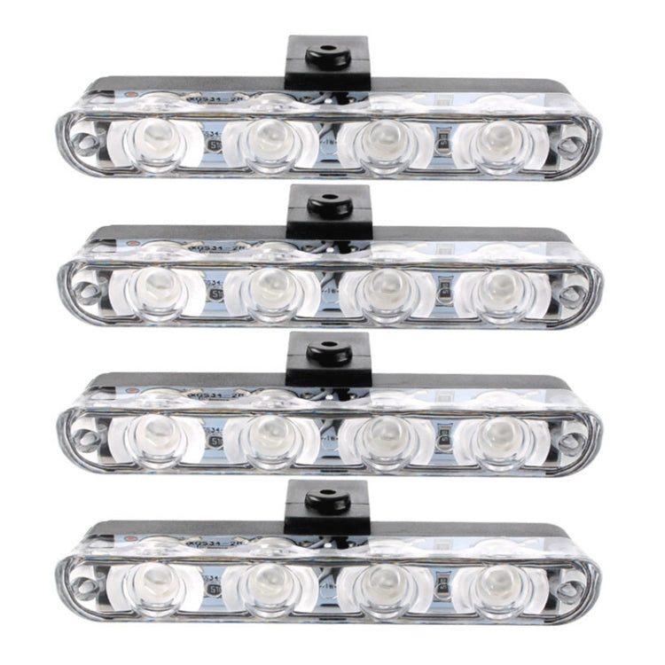 4 in 1 Car 16LEDs Grille Flash Lights Warning Lights with Wireless Remote Control(White) - Warning Lights by PMC TechLife | Online Shopping South Africa | PMC TechLife | Buy Now Pay Later Mobicred