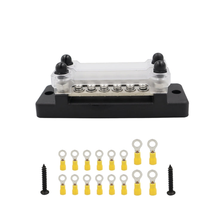 CP-3024 150A 12-48V RV Yacht Double-row 6-way Busbar with 16pcs Terminals(Black) - Booster Cable & Clip by PMC TechLife | Online Shopping South Africa | PMC TechLife | Buy Now Pay Later Mobicred