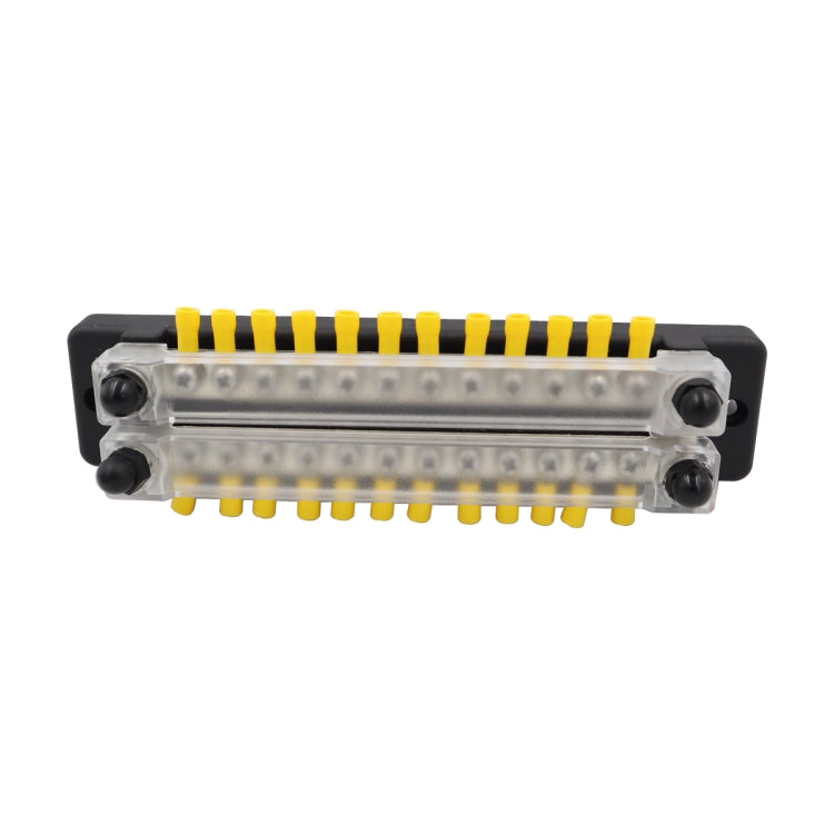 CP-3025 150A 12-48V RV Yacht Double-row 12-way Busbar with 28pcs Terminals(Black) - Booster Cable & Clip by PMC TechLife | Online Shopping South Africa | PMC TechLife | Buy Now Pay Later Mobicred