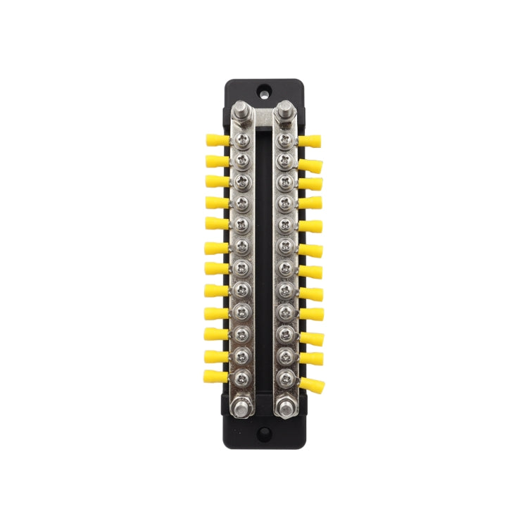 CP-3025 150A 12-48V RV Yacht Double-row 12-way Busbar with 28pcs Terminals(Black) - Booster Cable & Clip by PMC TechLife | Online Shopping South Africa | PMC TechLife | Buy Now Pay Later Mobicred
