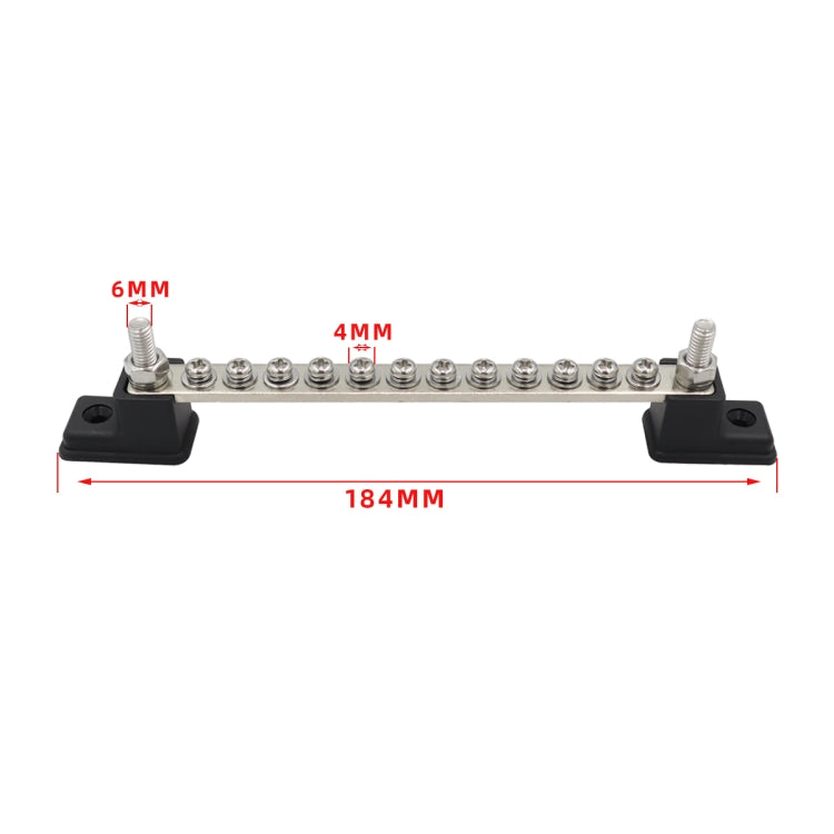 CP-3051 150A 12-48V RV Yacht 12-way Busbar with 14pcs Terminals(Black) - Booster Cable & Clip by PMC TechLife | Online Shopping South Africa | PMC TechLife | Buy Now Pay Later Mobicred