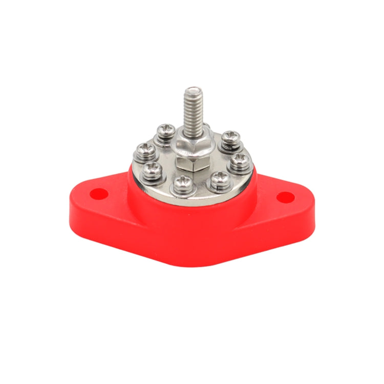 1/4 inch M6 RV Yacht 8-way Terminal Stud with 2 M5x20 Screws(Red) - Booster Cable & Clip by PMC TechLife | Online Shopping South Africa | PMC TechLife | Buy Now Pay Later Mobicred