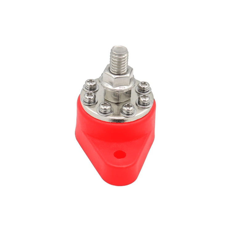 3/8 inch M10 RV Yacht 8-way Terminal Stud with 2 M5x20 Screws(Red) - Booster Cable & Clip by PMC TechLife | Online Shopping South Africa | PMC TechLife | Buy Now Pay Later Mobicred