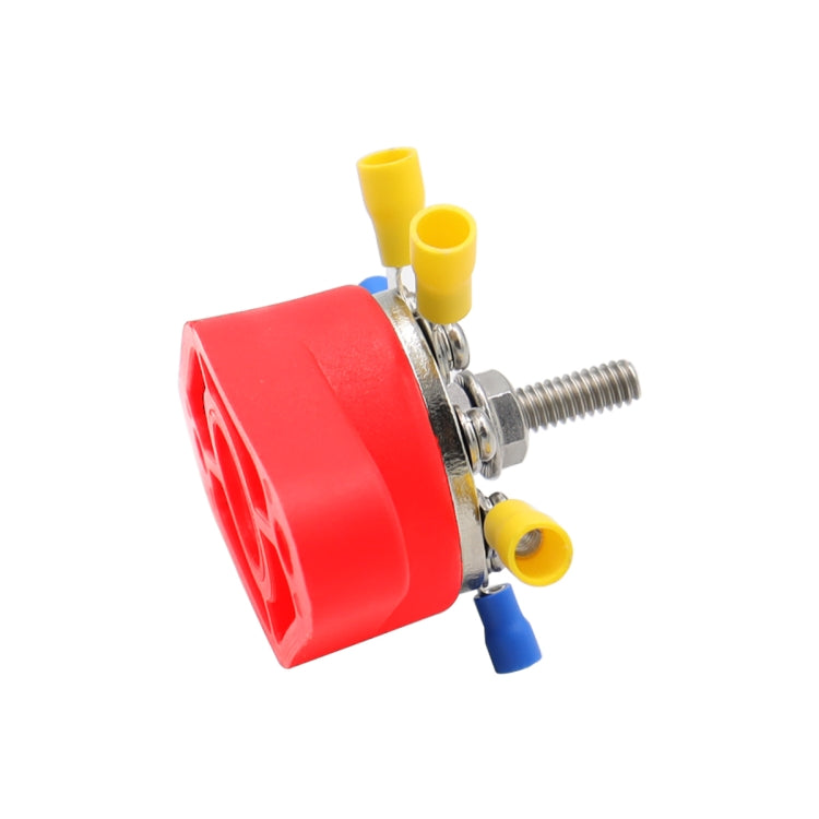 1/4 inch M6 RV Yacht 8-way Terminal Stud with 2 M5x20 Screws + 16pcs Terminals(Red) - Booster Cable & Clip by PMC TechLife | Online Shopping South Africa | PMC TechLife | Buy Now Pay Later Mobicred