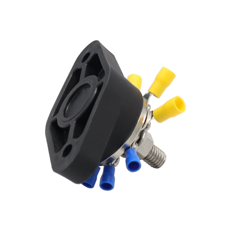 3/8 inch M10 RV Yacht 8-way Terminal Stud with 2 M5x20 Screws + 16pcs Terminals(Black) - free shipping - PMC TechLife - Order now!