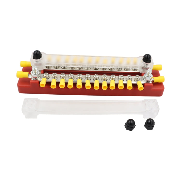 CP-3115 1 Pair 150A 12-48V RV Yacht Double-row 12-way Busbar with 56pcs Terminals - Booster Cable & Clip by PMC TechLife | Online Shopping South Africa | PMC TechLife | Buy Now Pay Later Mobicred