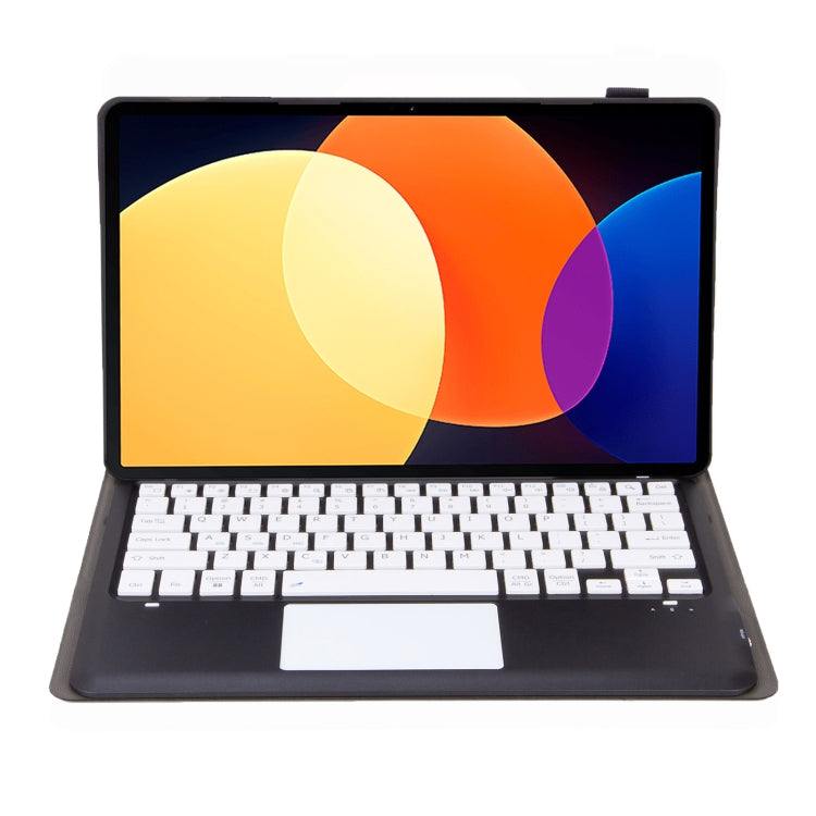 For Honor Pad V8 Pro AHN8-A Ultrathin Detachable Bluetooth Keyboard Leather Tablet Case with Touchpad(Black + White) - Others Keyboard by PMC TechLife | Online Shopping South Africa | PMC TechLife