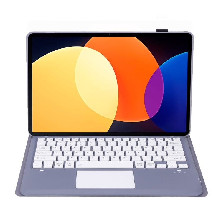For Honor Pad V8 Pro AHN8-A Ultrathin Detachable Bluetooth Keyboard Leather Tablet Case with Touchpad(Purple) - Others Keyboard by PMC TechLife | Online Shopping South Africa | PMC TechLife