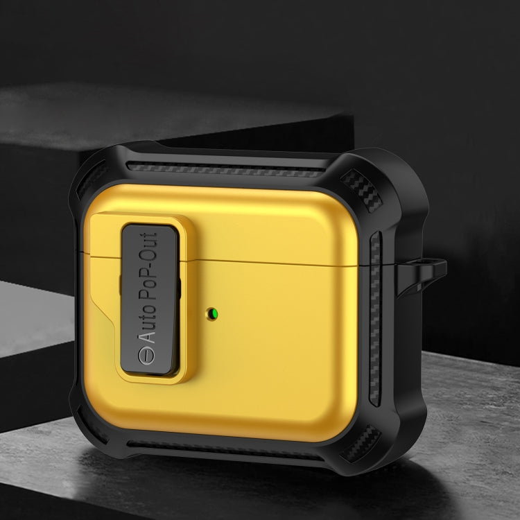 For AirPods 3 Signal Flag Wireless Earphones Case with Security Lock(Yellow) - For AirPods 3 by PMC Jewellery | Online Shopping South Africa | PMC Jewellery | Buy Now Pay Later Mobicred