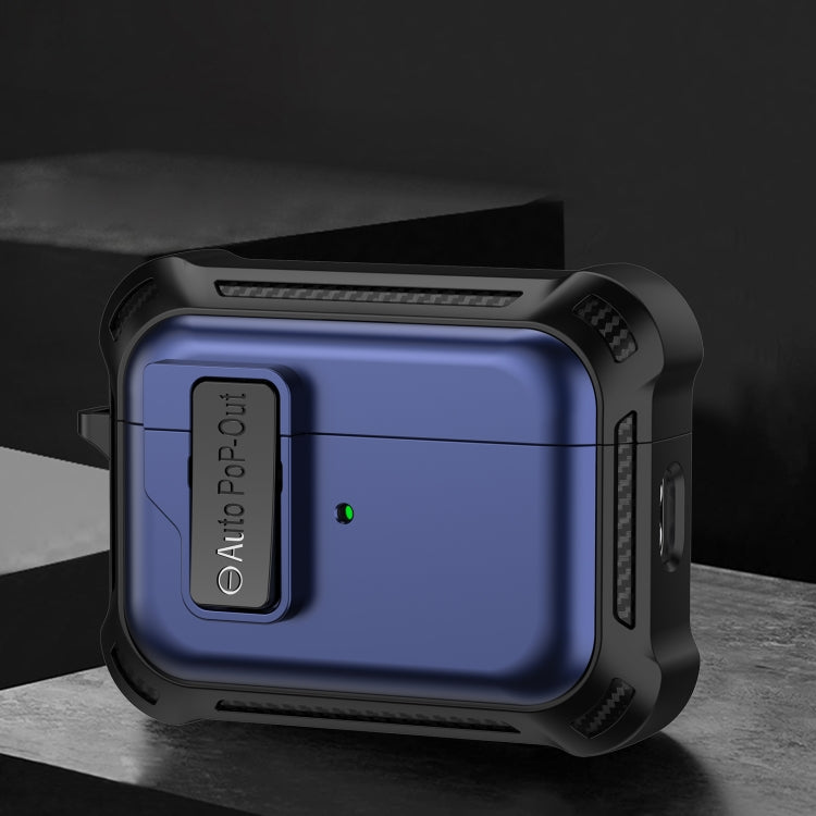 For AirPods Pro 2 Signal Flag Wireless Earphones Case with Security Lock(Blue) - For AirPods Pro 2 by PMC Jewellery | Online Shopping South Africa | PMC Jewellery | Buy Now Pay Later Mobicred