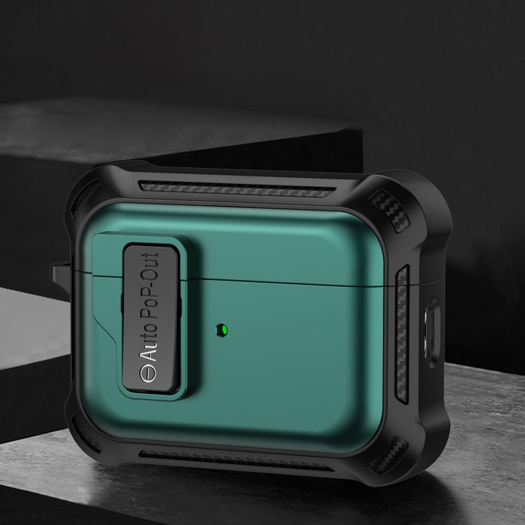 For AirPods Pro 2 Signal Flag Wireless Earphones Case with Security Lock(Green) - For AirPods Pro 2 by PMC Jewellery | Online Shopping South Africa | PMC Jewellery | Buy Now Pay Later Mobicred