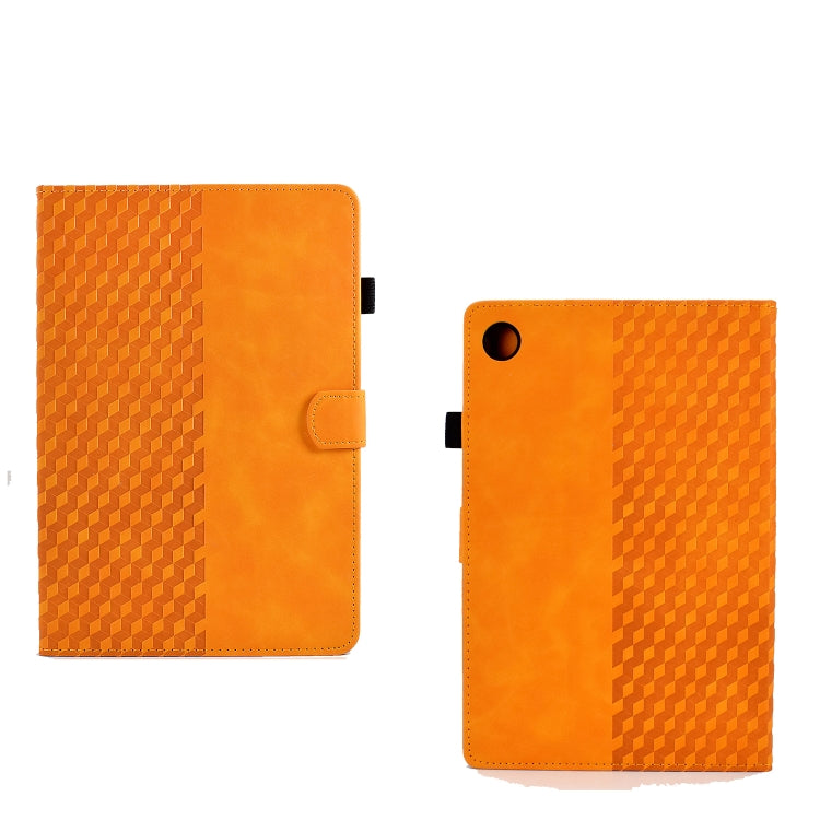 For Huawei MatePad T10 / T10S / Honor Tablet 6 Rhombus Embossed Leather Tablet Case(Khaki) - Honor by PMC TechLife | Online Shopping South Africa | PMC TechLife | Buy Now Pay Later Mobicred