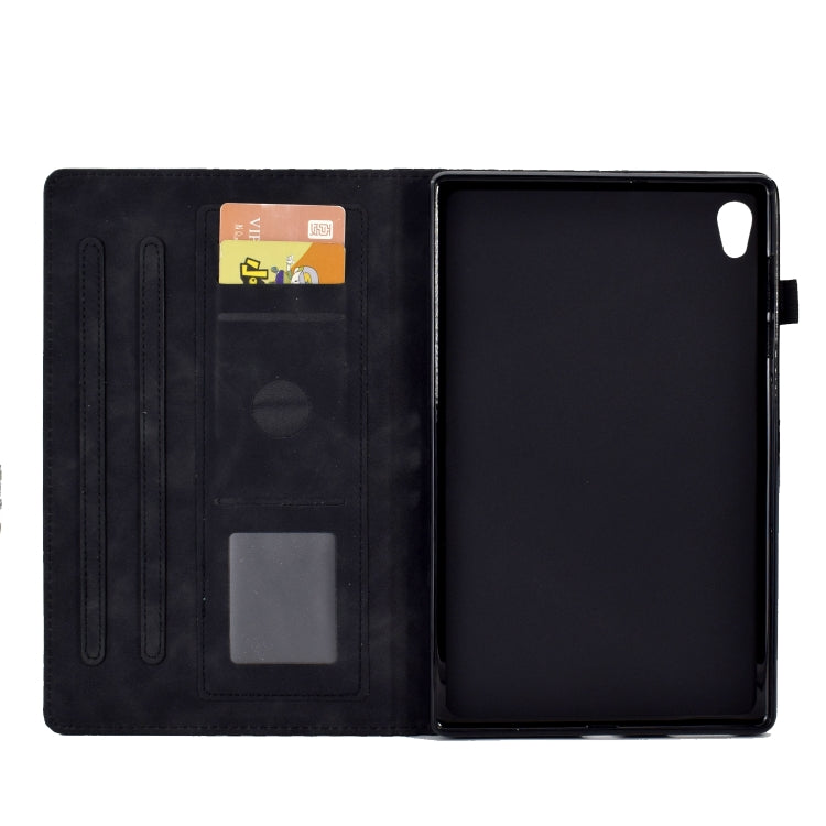For Lenovo Tab M10 2nd TB-X306F/X306X Rhombus Embossed Leather Smart Tablet Case(Black) - Lenovo by PMC TechLife | Online Shopping South Africa | PMC TechLife | Buy Now Pay Later Mobicred