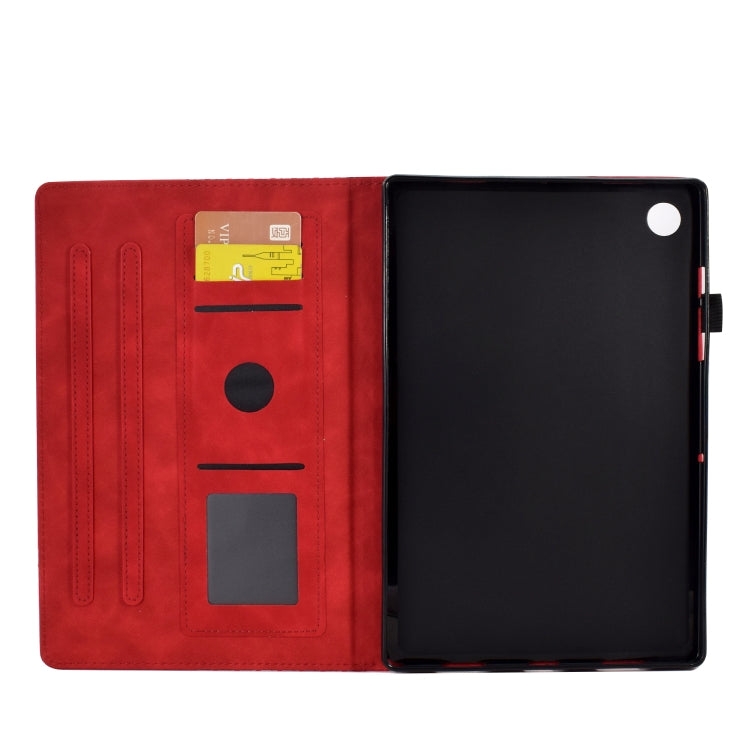 For Lenovo Tab M10 Plus Gen 3 Rhombus Embossed Leather Smart Tablet Case(Red) - Lenovo by PMC TechLife | Online Shopping South Africa | PMC TechLife | Buy Now Pay Later Mobicred