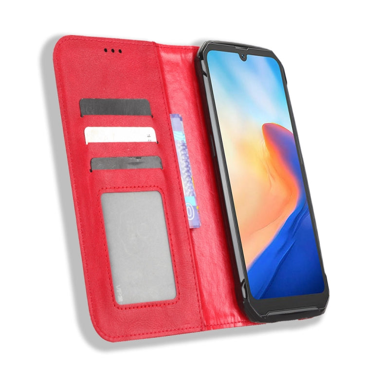 For Blackview BV7200 Magnetic Buckle Retro Texture Leather Phone Case(Red) - More Brand by PMC TechLife | Online Shopping South Africa | PMC TechLife | Buy Now Pay Later Mobicred