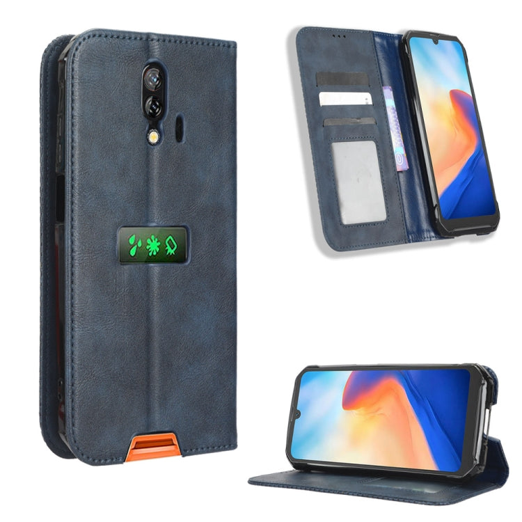 For Blackview BV7200 Magnetic Buckle Retro Texture Leather Phone Case(Blue) - free shipping - PMC TechLife - Order now!
