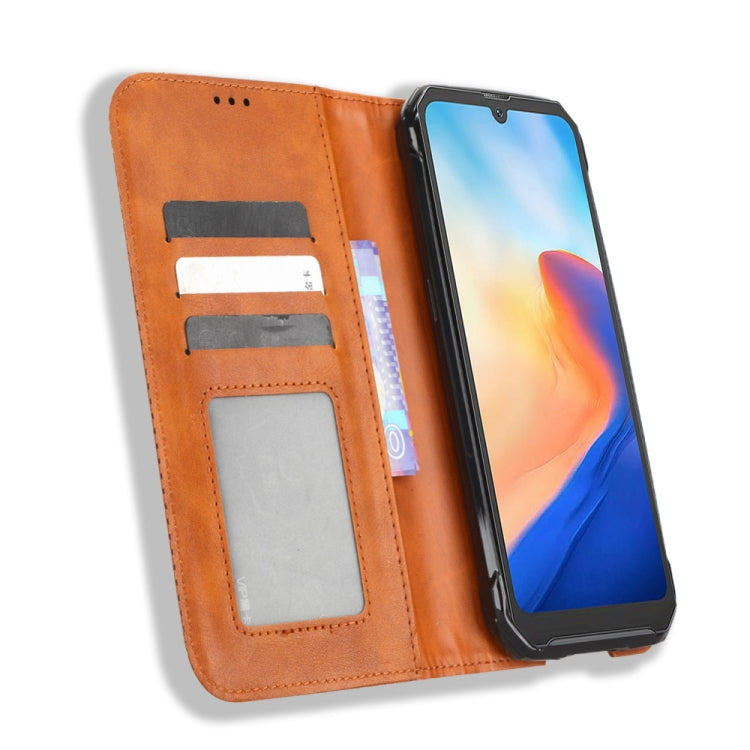 For Blackview BV7200 Magnetic Buckle Retro Texture Leather Phone Case(Brown) - More Brand by PMC TechLife | Online Shopping South Africa | PMC TechLife | Buy Now Pay Later Mobicred