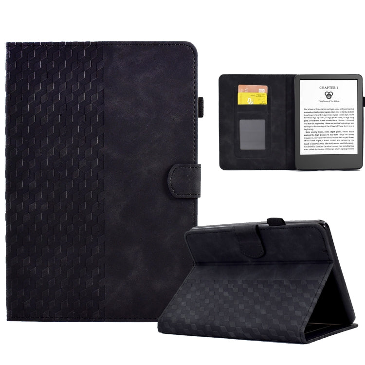 For Amazon Kindle Lite 2022 Rhombus Embossed Leather Tablet Case(Black) - Amazon by PMC TechLife | Online Shopping South Africa | PMC TechLife | Buy Now Pay Later Mobicred