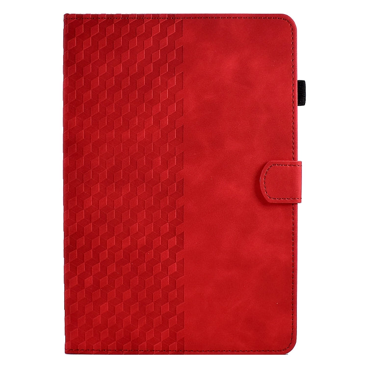 For Amazon Kindle Fire 7 2019 / 2017 / 2015 Rhombus Embossed Leather Tablet Case(Red) - Amazon by PMC TechLife | Online Shopping South Africa | PMC TechLife | Buy Now Pay Later Mobicred