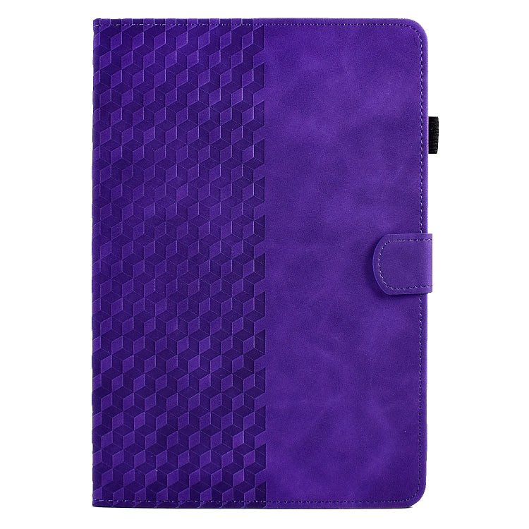 For Amazon Kindle Fire HD8 2020 Rhombus Embossed Leather Tablet Case(Purple) - Amazon by PMC TechLife | Online Shopping South Africa | PMC TechLife | Buy Now Pay Later Mobicred