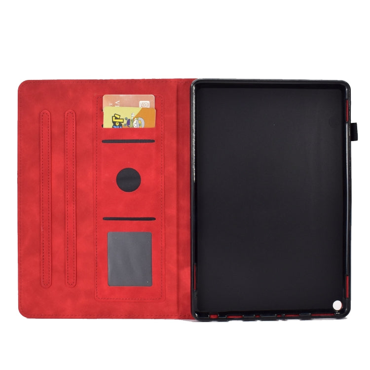 For Amazon Kindle Fire HD10 Plus 2021 Rhombus Embossed Leather Tablet Case(Red) - Amazon by PMC TechLife | Online Shopping South Africa | PMC TechLife | Buy Now Pay Later Mobicred