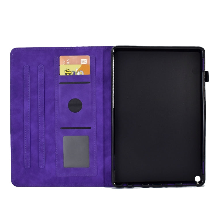 For Amazon Kindle Fire HD10 Plus 2021 Rhombus Embossed Leather Tablet Case(Purple) - free shipping - PMC TechLife - Order now!