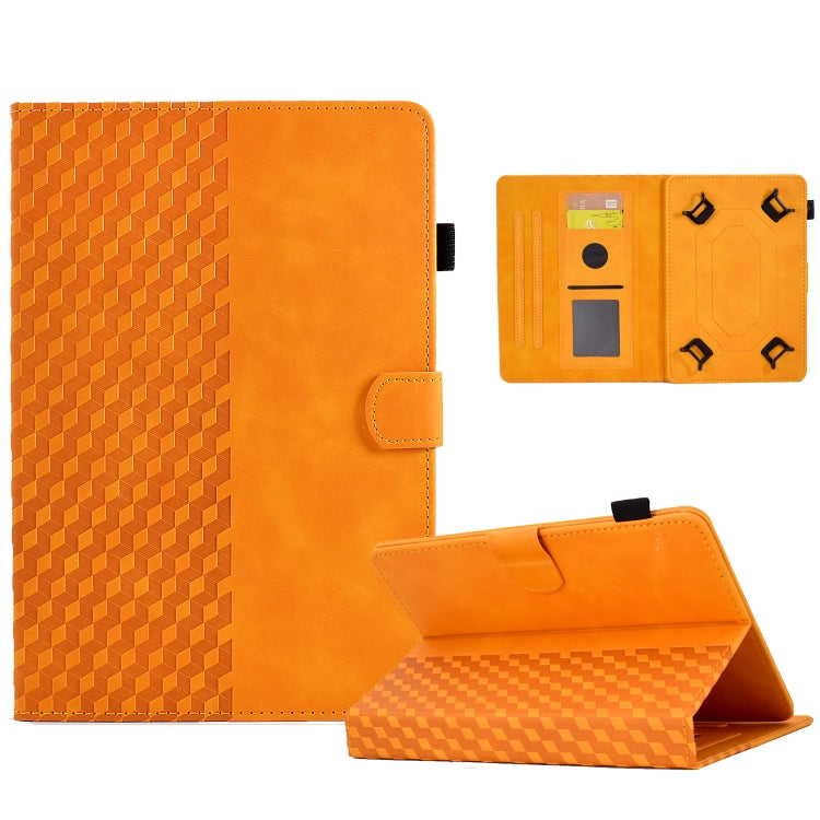 For 7.0 inch Universal Tablet Rhombus Embossed Leather Case(Khaki) - free shipping - PMC TechLife - Order now!