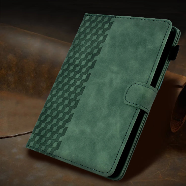 For 7.0 inch Universal Tablet Rhombus Embossed Leather Case(Green) - 7 inch by PMC TechLife | Online Shopping South Africa | PMC TechLife | Buy Now Pay Later Mobicred