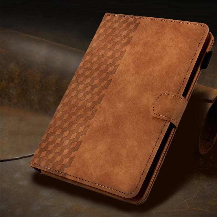 For 7.0 inch Universal Tablet Rhombus Embossed Leather Case(Brown) - 7 inch by PMC TechLife | Online Shopping South Africa | PMC TechLife | Buy Now Pay Later Mobicred