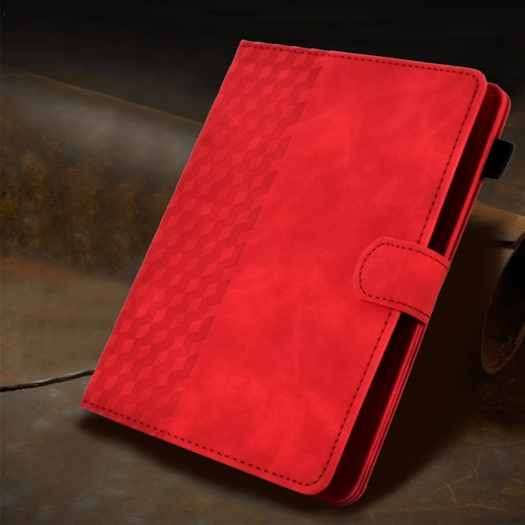 For 10.0 inch Universal Tablet Rhombus Embossed Leather Case(Red) - 10 - 11 inch by PMC TechLife | Online Shopping South Africa | PMC TechLife | Buy Now Pay Later Mobicred