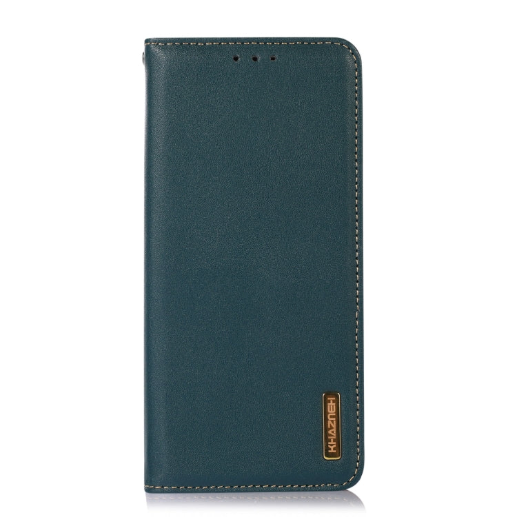 For Motorola Moto G73 5G KHAZNEH Nappa Top Layer Cowhide Leather Phone Case(Green) - Motorola Cases by PMC TechLife | Online Shopping South Africa | PMC TechLife | Buy Now Pay Later Mobicred