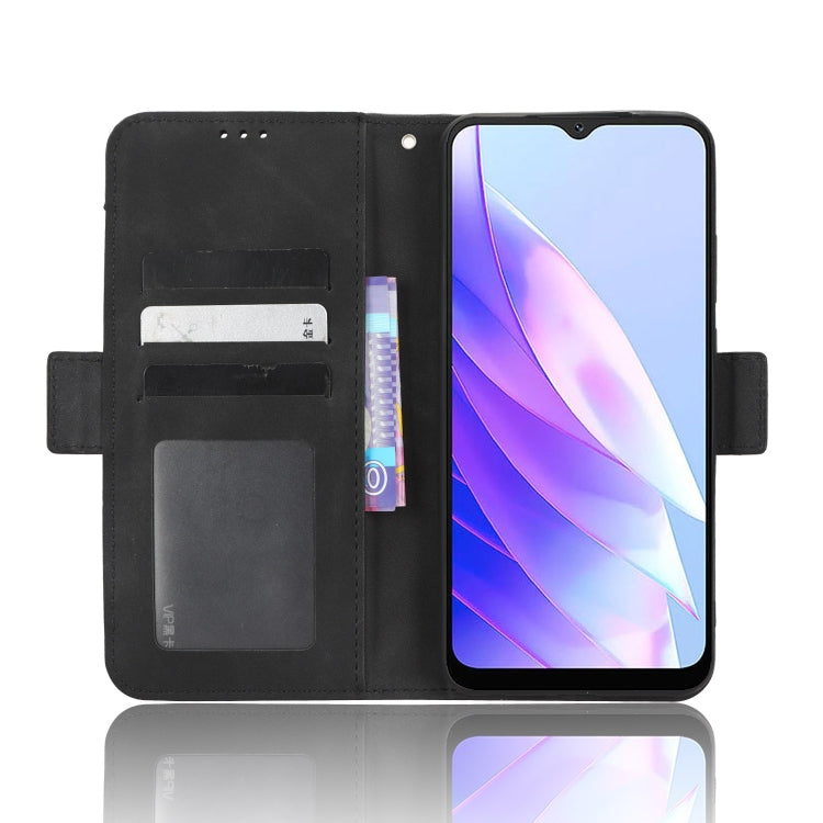 For Blackview A52 Skin Feel Calf Texture Card Slots Leather Phone Case(Black) - More Brand by PMC TechLife | Online Shopping South Africa | PMC TechLife | Buy Now Pay Later Mobicred