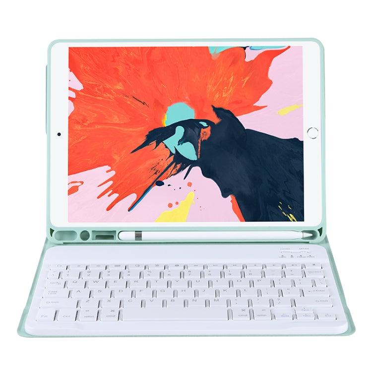 T11B 2020 For iPad Air 4 / Air 5 / Pro 11 inch 2022 / 2021 / 2020 / 2018 TPU Candy Color Ultra-thin Bluetooth Keyboard Tablet Case with Stand & Pen Slot(Light Green) - Universal by PMC Jewellery | Online Shopping South Africa | PMC Jewellery | Buy Now Pay Later Mobicred