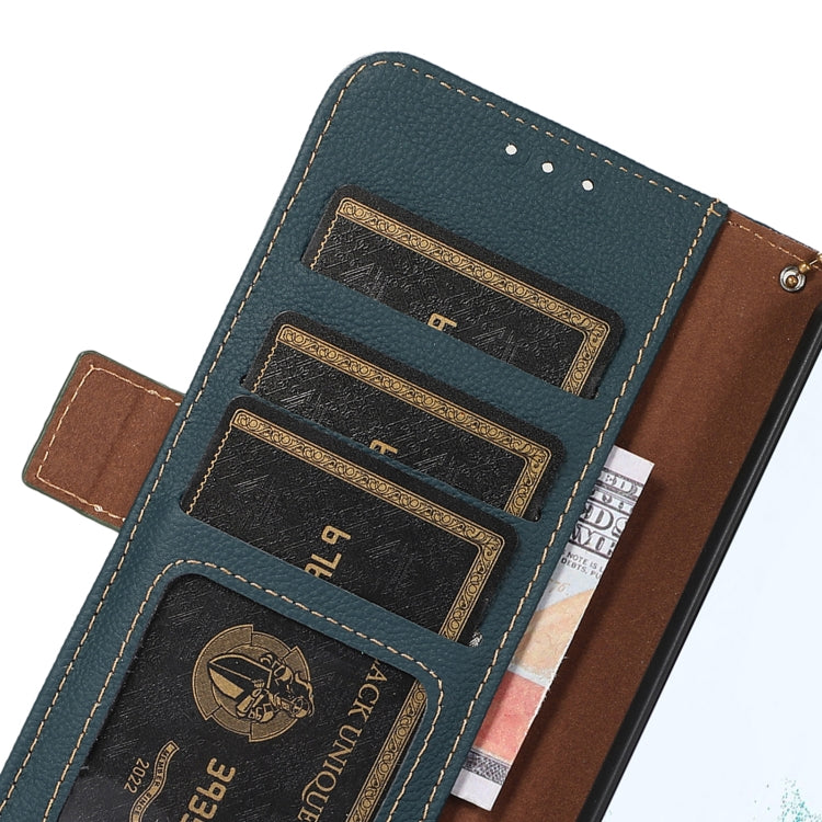 For Sony Xperia 1 IV Side-Magnetic TJ Genuine Leather RFID Phone Case(Green) - Sony Cases by PMC TechLife | Online Shopping South Africa | PMC TechLife | Buy Now Pay Later Mobicred