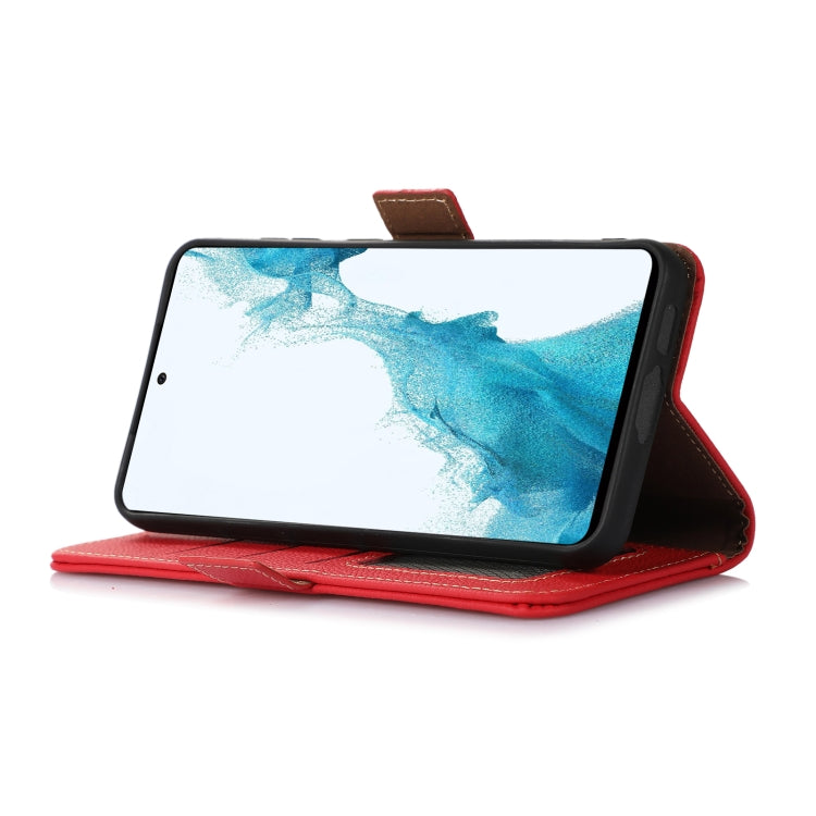For Sony Xperia 10 IV Side-Magnetic TJ Genuine Leather RFID Phone Case(Red) - Sony Cases by PMC TechLife | Online Shopping South Africa | PMC TechLife | Buy Now Pay Later Mobicred