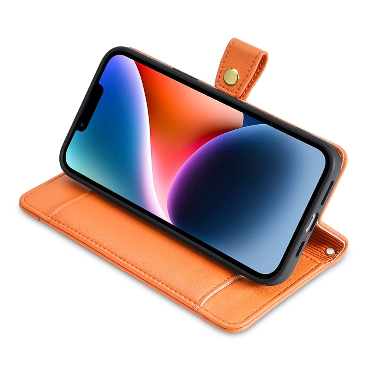 For Honor X9a 5G Sheep Texture Cross-body Zipper Wallet Leather Phone Case(Orange) - Honor Cases by PMC TechLife | Online Shopping South Africa | PMC TechLife | Buy Now Pay Later Mobicred