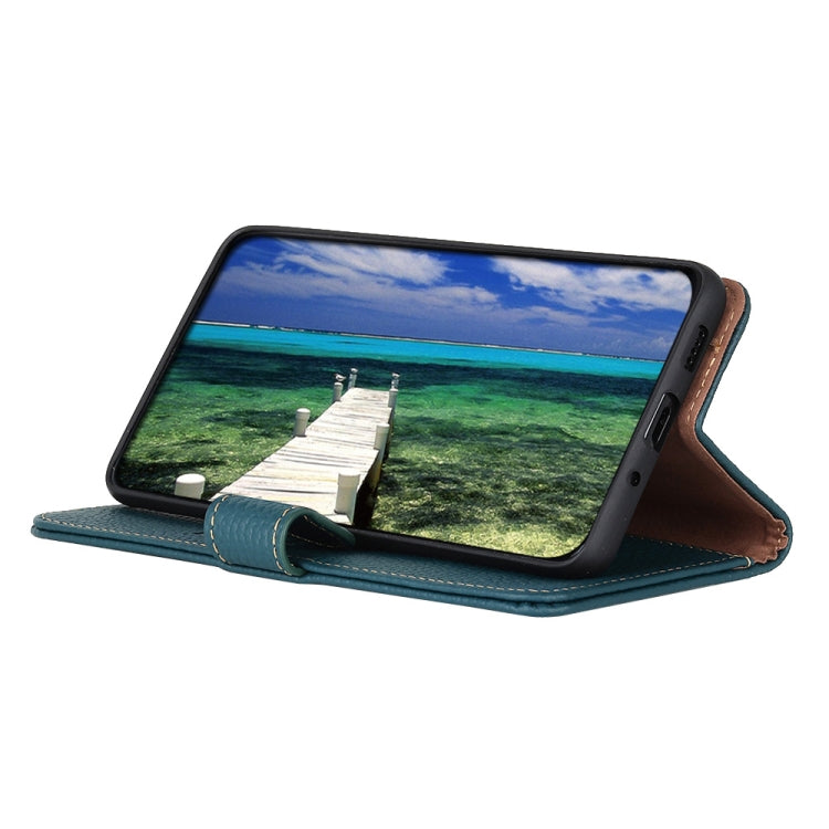 For Sony Xperia 1 IV KHAZNEH Litchi Genuine Leather Phone Case(Green) - Sony Cases by PMC TechLife | Online Shopping South Africa | PMC TechLife | Buy Now Pay Later Mobicred