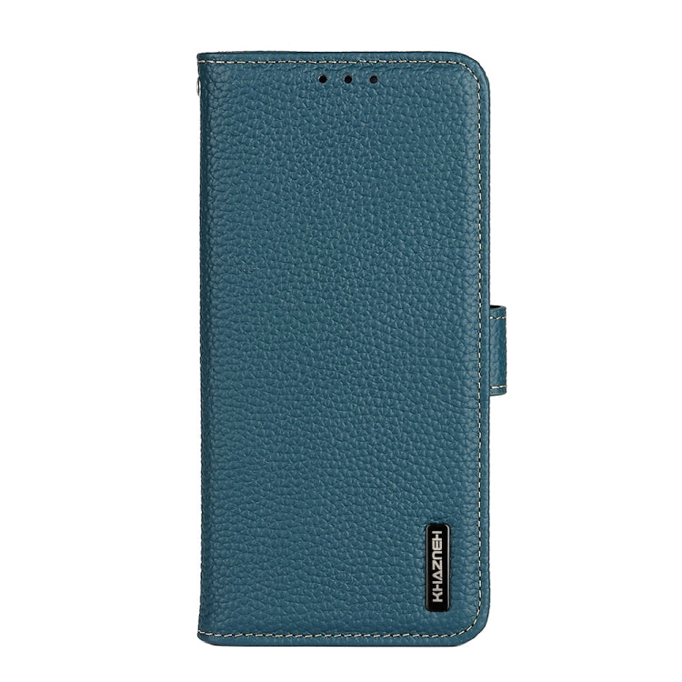 For Sony Xperia 10 IV KHAZNEH Litchi Genuine Leather Phone Case(Green) - Sony Cases by PMC TechLife | Online Shopping South Africa | PMC TechLife | Buy Now Pay Later Mobicred