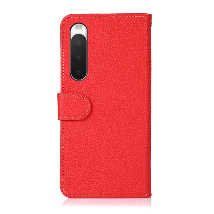 For Sony Xperia 10 IV KHAZNEH Litchi Genuine Leather Phone Case(Red) - free shipping - PMC TechLife - Order now!