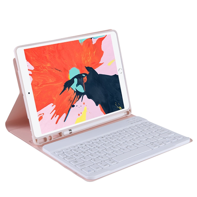 T07BB For iPad 9.7 inch / iPad Pro 9.7 inch / iPad Air 2 / Air (2018 & 2017) TPU Candy Color Ultra-thin Bluetooth Keyboard Tablet Case with Stand & Pen Slot(Pink) - free shipping - PMC TechLife - Order now!