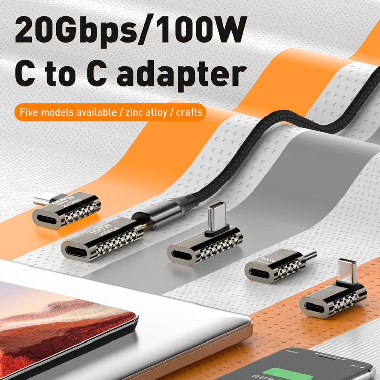 100W Type-C Female to Type-C Female 20Gbps Zinc Alloy Adapter, Style:Straight - Cable & Adapters by PMC TechLife | Online Shopping South Africa | PMC TechLife