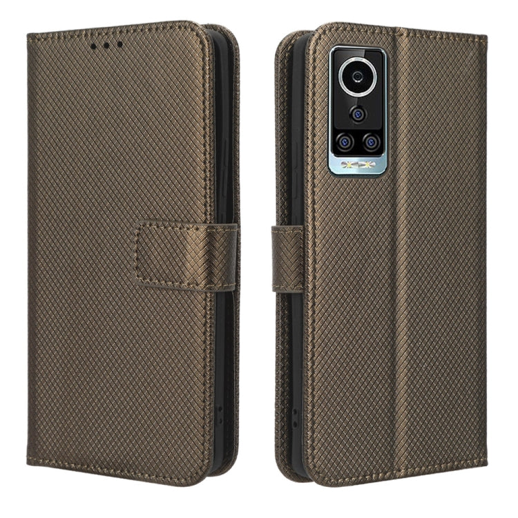 For BLU Bold N2 Diamond Texture Leather Phone Case(Brown) - More Brand by PMC TechLife | Online Shopping South Africa | PMC TechLife | Buy Now Pay Later Mobicred