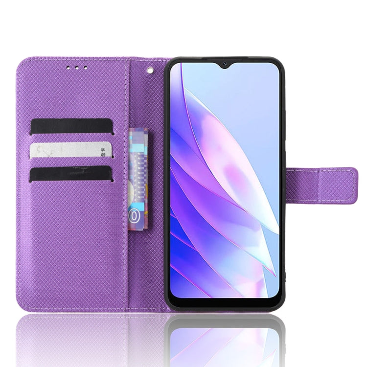 For Blackview A52 Diamond Texture Leather Phone Case(Purple) - More Brand by PMC TechLife | Online Shopping South Africa | PMC TechLife | Buy Now Pay Later Mobicred