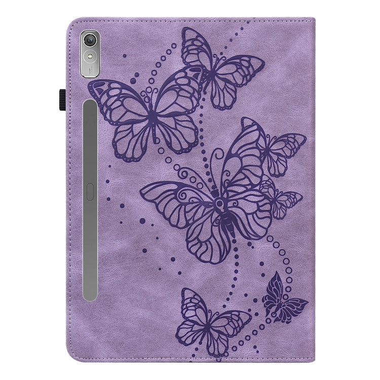 For Lenovo Pad Pro 2022 11.2 inch / Tab P11 Pro Gen 2 Embossed Butterfly Pattern Leather Tablet Case(Purple) - free shipping - PMC TechLife - Order now!