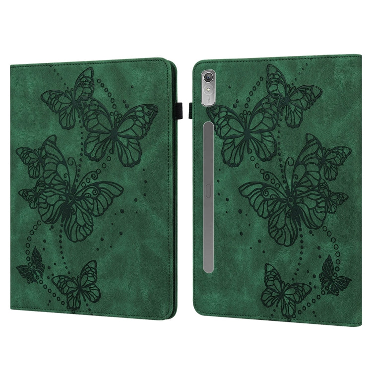 For Lenovo Pad Pro 2022 11.2 inch / Tab P11 Pro Gen 2 Embossed Butterfly Pattern Leather Tablet Case(Green) - free shipping - PMC TechLife - Order now!