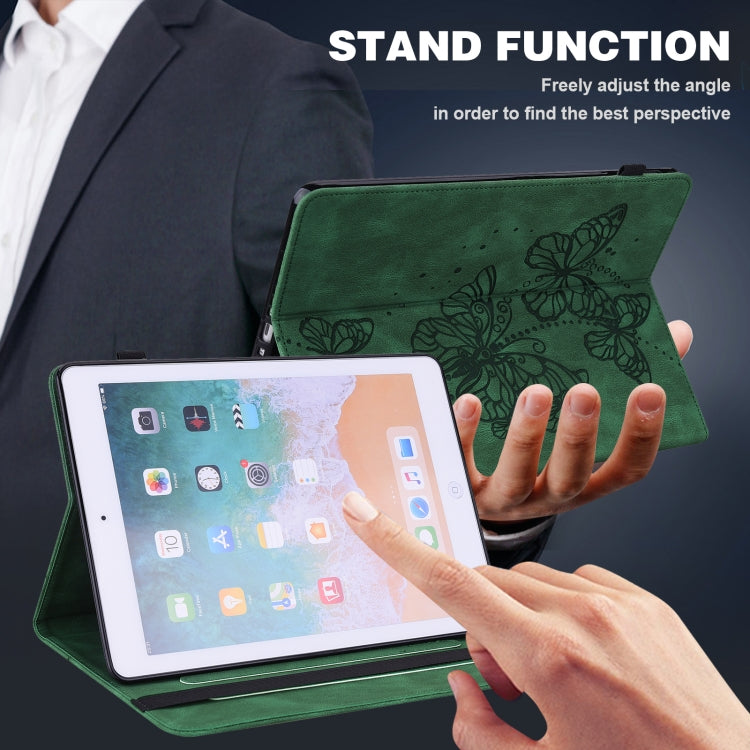 For Lenovo Pad Pro 2022 11.2 inch / Tab P11 Pro Gen 2 Embossed Butterfly Pattern Leather Tablet Case(Green) - free shipping - PMC TechLife - Order now!