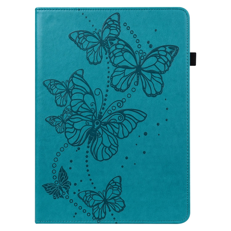 For Lenovo Pad Pro 2022 11.2 inch / Tab P11 Pro Gen 2 Embossed Butterfly Pattern Leather Tablet Case(Blue) - Lenovo by PMC TechLife | Online Shopping South Africa | PMC TechLife | Buy Now Pay Later Mobicred